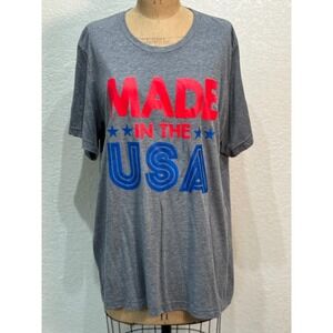 Texas True Threads Womens XL Made In The USA Graphic T-Shirt Gray NWT
